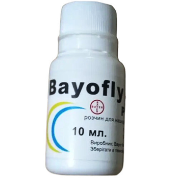 Bayer Байофлай 10 мл средство для защиты животных от комаров, оводов, мух и других насекомых