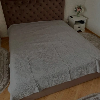 Муслиновое покрывало Арт-деко Malloory Home Серый 200х230