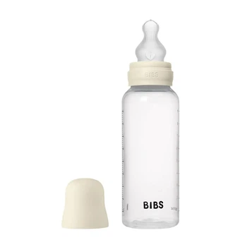 Пляшечка для годування BIBS Bottle Round Silicone 270ml Medium Flow, Ivory