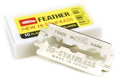 Лезвия для безопасной бритвы Feather New Hi-Stainless 10шт (10 шт.) (759967-686926-2)