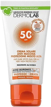 Солнцезащитный крем от темных пятен для лица и шеи SPF 50+ - Dermolab Crema Solare 50ml (1458987-35611541)