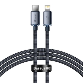 Кабель Baseus Crystal Shine PD 20 W USB-C to Lightning CAJY000201 (Сірий, 2 м)