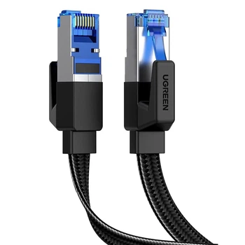 Високошвидкісний інтернет-кабель Ugreen Cat8 40gbps RJ45 40168 (Чорний, 0.5м)