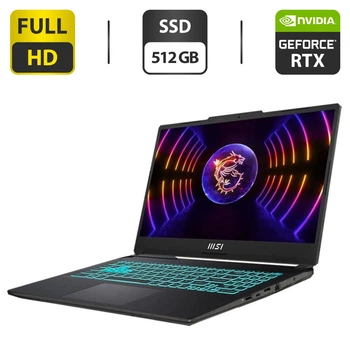 Ігровий ноутбук MSI Cyborg 15 / 15.6" (1920x1080) IPS / Intel Core i5-13420H (8 (12) ядер по 3.4 - 4.6 GHz) / 16 GB DDR5 / 512 GB SSD / nVidia GeForce RTX 4060, 8 GB GDDR6, 128-bit / WebCam