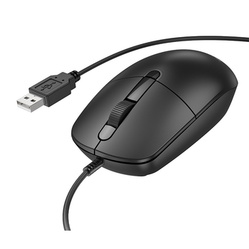 Маніпулятор миша BOROFONE BG17 Morning business wired mouse Black (6941991119125)