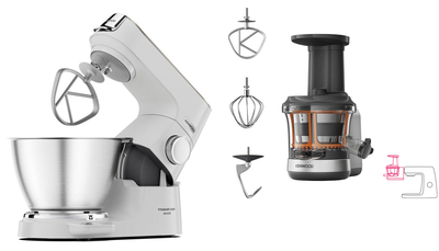 Кухонна машина Kenwood Titanium Chef Baker KVC65.001WH + Насадка-соковитискач Kenwood KAX720PL (комплект)