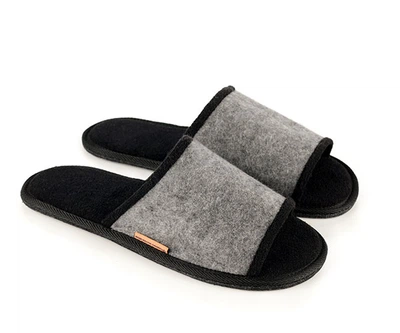 Тапочки FeltFabricDesign з повсті та махри сірі М2 (10106) 43/44 30,5см