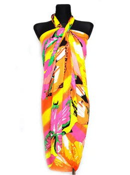 Легкое парео Адриана бабочки шифон One Size 150*100 см разноцветный 125-27