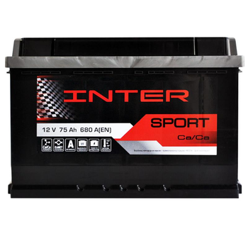 Автомобільний акумулятор INTER Sport 75Ah 680A R+