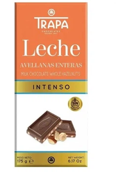 Trapa Intenso молочный шоколад с цельными лесными орехами 175 г