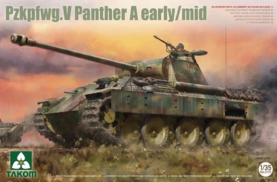 Збірна модель 1/35 Танк Pzkpfwg.V Пантера ранніх-середніх випусків Takom 2175