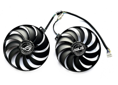 Вентилятор кулер Everflow для видеокарты ASUS GTX 1650 1660 Super Strix (orgnl) 95 мм T129215SU (FDC10U12S9-C PLD10010S12HH) комплект 2 шт (№286.5)