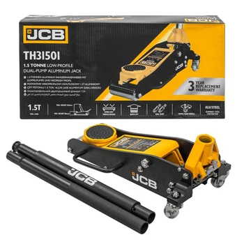 Домкрат подкатной низкопрофильный 1.5т (h min 80мм , h max 355мм) JCB-TH31501
