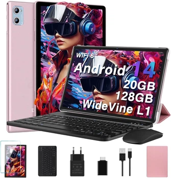 Планшет 10.1" Full HD Deertime A15 6+14/128Gb 8 ядер Android 14 6000 mAh Pink