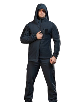 Військовий демісезонний костюм куртка штани та флісова кофта Softshell ДСНС ВТ4733 розмір L Синій (Kali)