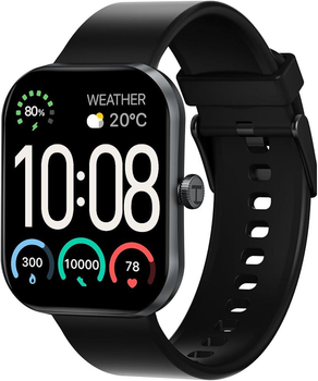 Смарт-годинник фітнес-браслет Haylou Watch S6 Black (функція голосових дзвінків)