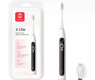 Розумна Електрична зубна щітка Oclean X Lite Electric Toothbrush Grey (з екраном для аналізу чищення)