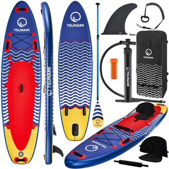 Надувна SUP дошка Tsunami T04 з веслом Wave 350 см