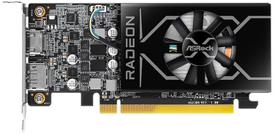 Видеокарта ASRock PCI-Ex Radeon RX 6400 Low Profile 4GB GDDR6 (64bit) (2321/16000) (HDMI, DisplayPort) (RX6400 LP 4G)