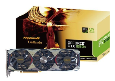 Видеокарта Manli Gallardo GTX 1080Ti 11Gb (M-NGTX1080TIG/5RIHPPP-F372G) (GDDR5X, 352 bit, PCI-E 3.0 x16) Б/У