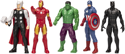 Набір фігурок Hasbro Marvel Avengers: Beyond Earth's Mightiest -Thor/Iron Man/Hulk/Captain America/Black Panther 15 см 5 шт F8677 (5010996166685)