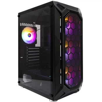 Корпус 1stPlayer X6-BK-4F1 Black без БЖ