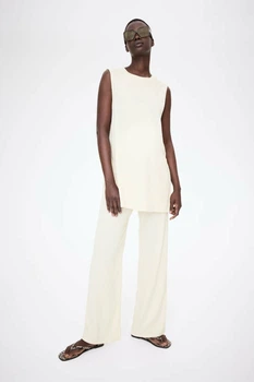 Штани для вагітних H&M 271232020_pants L Кремовий