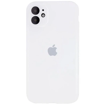 Чехол Silicone Premium case с защитой камеры для iPhone 11 Full Camera Protective white 9607