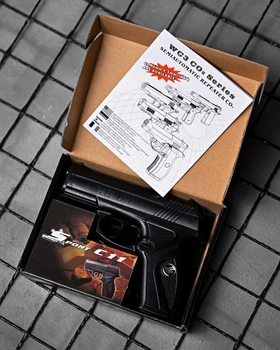 Пневматический пистолет Crosman C11 газобаллонный для стрельбы шариками BB компактный экономичный