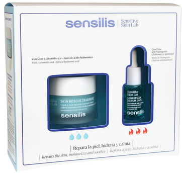 Zestaw do pielęgnacji twarzy Sensilis Skin Rescue Krem do twarzy 50 ml + Serum do twarzy 15 ml (ZES8428749004639)