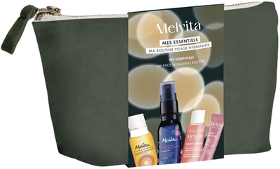 Zestaw do pielęgnacji twarzy Melvita My Essentials My Face Hydrating Routine Mgiełka 30 ml + Olejek 30 ml + Esencja 30 ml + Krem 10 ml + Kosmetyczka (ZES3284410053307)
