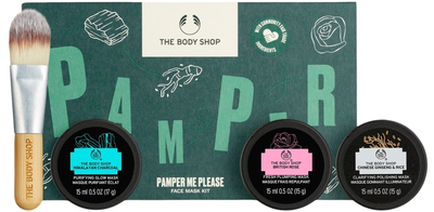 Набір для догляду за обличчям The Body Shop Pamper Me Please Маска для обличчя 4 x 15 мл + Пензлик (ZES5028197420895)