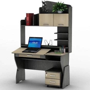 Детский компьютерный стол СУ-25 Венге+Дуб молочный 120х68 Тиса мебель
