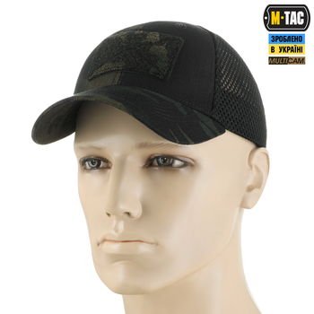 Бейсболка тактична з сіткою M-Tac Elite Extreme Multicam Black (S/M) NYCO 40602208-S/M
