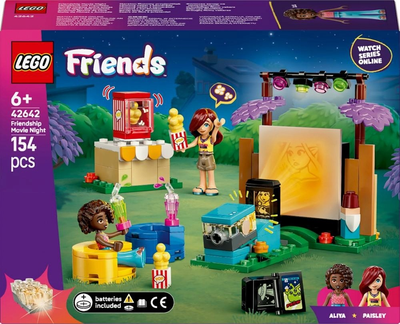 Zestaw klocków LEGO Friends Maraton filmowy przyjaciółek 154 elementy (42642) (5702017814834)