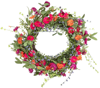 Sztuczny wianek Homla Meadow z kolorowymi kwiatami 45 cm (5904183877020)