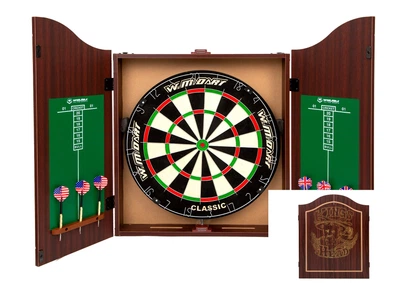 Дартс с кабинетом мишень 45см сизаль Winmax Kings Head 6 дротиков