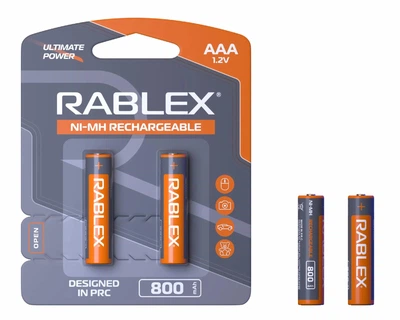 Акумулятор Rablex HR03/AAA 800mAh, на блістері 2шт (ціна за 2шт)