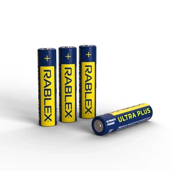Батарейка алкалінова Rablex Ultra Plus LR03/AAA, в запайці 2шт (ціна за 2шт)
