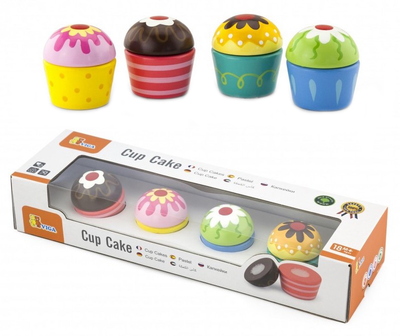 Ciasteczka drewniane Viga Cup Cake 4 szt. 50808 (6934510508081)