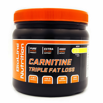Жиросжигатель л-карнитин L-carnitine BioLine Nutrition для быстрого похудения и снижения веса 500 гр. лимон