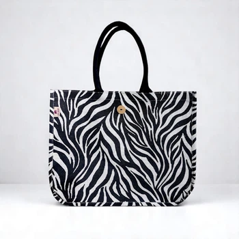Сумка натуральная шоппер "Zebra Stripes" джутовая Silk Route а-3704