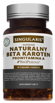 Beta Karoten naturalny Singularis Prowitamina A 90 kapsułek (5907796631225)
