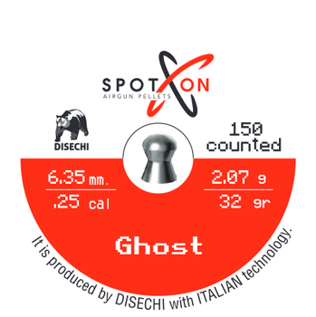 Кулі Spoton Ghost 2.07 гр, 150 шт, 6.35 мм