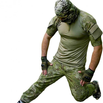 Тактическая форма Forteks Камуфляж Green dark multicam Летняя Футболка и Штаны размер XL