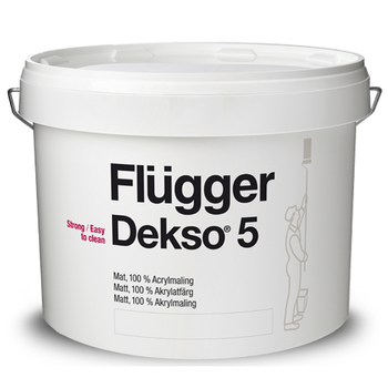 Краска акриловая интерьерная Flugger Dekso 5 (Base 4 - прозрачная, под тонировку) 2.8л
