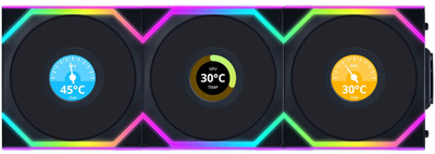Zestaw wentylatorów Lian Li Uni Fan SL Wireless LCD 120 Black (LULI-099)