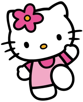 Ростова наклейка "Hello Kitty" 80см - без контурної обрізки