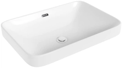Раковина Helmken 44156000 56 см белая + донный клапан Click-Clack белый матовый