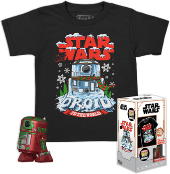 Набір Funko Pocket Pop! & Tee Disney Star Wars Фігурка Holiday R2-D2 + дитяча футболка розмір S 72937 (889698729376)